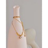 Camila Cubic Zirconia Pendant Necklace – Chic Square Bead Chain | Huna Jewelry