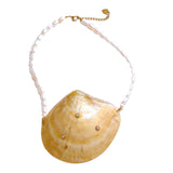 Luda Shell Pendant Necklace – Freshwater Pearl Beaded Jewelry | Huna Jewelry