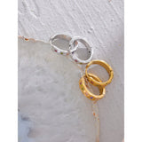 Lucy Hoop Earrings – Colorful Cubic Zirconia & Waterproof Design | Huna Jewelry