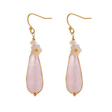 Hannah Lumi Stone Drop Earrings – Elegant Vintage-Inspired Jewelry | Huna Jewelry