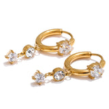 Lumi Crystal Drop Earrings – Delicate & Elegant Jewelry | Huna Jewelry