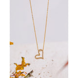 Zaza Heart Pendant Necklace – Dainty Zirconia Jewelry | Huna Jewelry