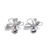 Mackenzie Flower Stud Earrings – Bold Double-Layer Floral Design | Huna Jewelry
