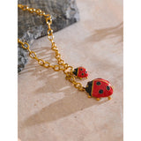 Gianna Ladybug Pendant Necklace – Red Charms Y Style Jewelry | Huna Jewelry
