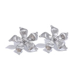 Idalia Flower Stud Earrings – Hypoallergenic & Elegant Jewelry | Huna Jewelry