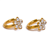 Juniper Flower Hoop Earrings – Delicate & Elegant Jewelry Gift | Huna Jewelry