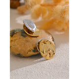 Maggie Two-Toned Layered Earrings – Hypoallergenic & Stylish Jewelry | Huna Jewelry