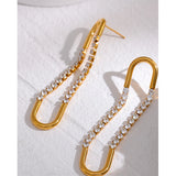 Daniela Oval Drop Earrings – Delicate Long Statement Jewelry | Huna Jewelry