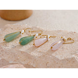 Hannah Lumi Stone Drop Earrings – Elegant Vintage-Inspired Jewelry | Huna Jewelry