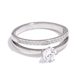 Liliana Sparkling Double Layer Ring – Elegant & Romantic | Huna Jewelry