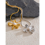 Bryony Flower Pearl Pendant Necklace – Tarnish-Free & Elegant | Huna Jewelry
