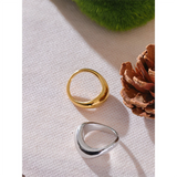Lucille Smooth Minimalist Ring – Elegant & Stylish | Huna Jewelry