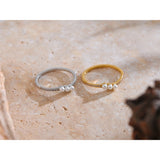 Gabriella Pearl Ring – Delicate Thin Band & Timeless Design | Huna Jewelry