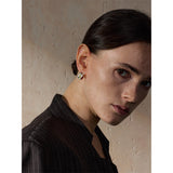White Enamel Flower Hoop Earrings – 18k Gold-Plated Stylish Jewelry | Huna Jewelry