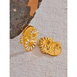 Daisy Flower Earrings – Trendy & 18K Gold Floral Jewelry | Huna Jewelry