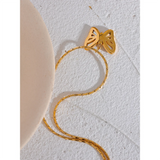 Josephine Butterfly Pendant Necklace – Shell & Sparkling Zirconia Jewelry | Huna Jewelry