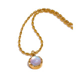 Celia Moonlight Stone Pendant Necklace – Elegant & Timeless Jewelry | Huna Jewelry
