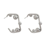 Aaliyah Beaded C-Shape Earrings – Unique & Hypoallergenic Jewelry | Huna Jewelry
