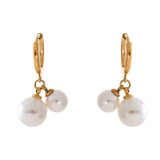 Lilibet Pearl Drop Earrings – Elegant & Timeless Dangle Jewelry | Huna Jewelry