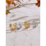 Della Leaves Cuff Earrings – Non-Pierced & Hypoallergenic Jewelry | Huna Jewelry