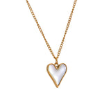 Lark Gold Heart Pendant Necklace – Natural Shell, Elegant & Chic | Huna Jewelry