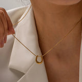 18K Gold-Plated Minimalist Necklace – Timeless Classic Chain | Huna Jewelry