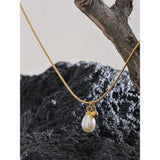 Faye Pearl Ball Pendant Necklace – Chic & Timeless Style | Huna Jewelry