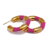 Lucille C Hoop Earrings – Colorful & Rust-Proof Statement Jewelry | Huna Jewelry
