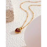 Winda Heart Pendant Necklace – Romantic Red Charm Jewelry | Huna Jewelry