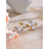 Angela Winged Heart Stud Earrings – Hypoallergenic Chic Jewelry | Huna Jewelry