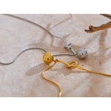 Amy Bead Pendant Necklace – Sleek Knotted & Minimalist Design | Huna Jewelry