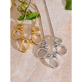 Caro Oval Pendant Necklace – Hollow Gold Water-Resistant Jewelry | Huna Jewelry