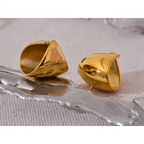 Vada Geometric Stud Earrings – Modern & Waterproof Jewelry | Huna Jewelry