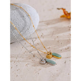 Lua Amazonite Pendant Necklace – Heart & Oval Drop Waterproof Jewelry | Huna Jewelry