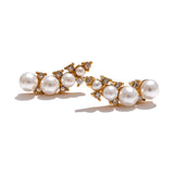 Bonnie Pearl Stud Earrings – Dainty, Elegant & Timeless Jewelry | Huna Jewelry
