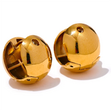 Rhea Round Huggie Hoop Earrings – Polished & Everyday Style | Huna Jewelry