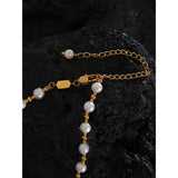 Fatima Pearl Beaded Necklace – Classic & Elegant Everyday Jewelry | Huna Jewelry