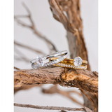 Liliana Sparkling Double Layer Ring – Elegant & Romantic | Huna Jewelry