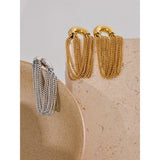 Emmeline Tassel Chain Earrings – Chic & Stylish Long Dangle Jewelry | Huna Jewelry