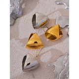 Vada Geometric Stud Earrings – Modern & Waterproof Jewelry | Huna Jewelry