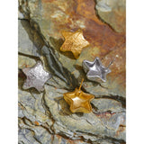 Henna Star Stud Earrings – Textured Vintage Style & Water Resistant | Huna Jewelry