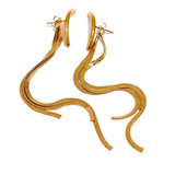 Mila Tassel Chain Drop Earrings – Long Hypoallergenic Statement | Huna Jewelry