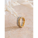 Ellis Sparkly Thin Ring – Dainty & Water-Resistant Jewelry | Huna Jewelry