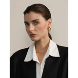 Dawn Textured Round Stud Earrings – Bold & Waterproof Statement | Huna Jewelry