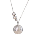 Kendra Round Ball Pendant – Long Statement Necklace for Women | Huna Jewelry