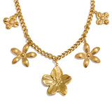 Ivy Flower Drop Charm Necklace – Elegant & Timeless Jewelry | Huna Jewelry