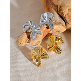 Harriett Bloom Irregular Flower Stud Earrings – Artistic & Elegant Floral Jewelry | Huna Jewelry