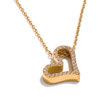 Zaza Heart Pendant Necklace – Dainty Zirconia Jewelry | Huna Jewelry