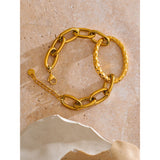 Nida Chain Link Bracelet – Oval Design & Hypoallergenic Jewelry | Huna Jewelry