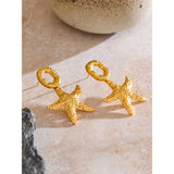 Hallie Starfish Drop Earrings – Ocean-Inspired Holiday Jewelry | Huna Jewelry